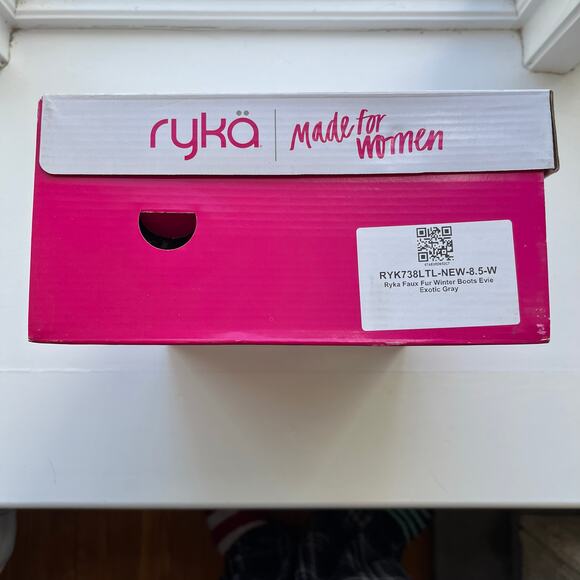 Ryka Faux Fur Winter Boots Evie Exotic Gray 8.5W - Picture 9 of 13